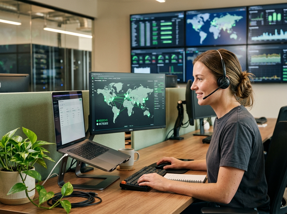 TPC Support: KI-Chat im Zentrum mit mehrsprachigen Gespr&auml;chen, ein Ingenieur bereit zu &uuml;bernehmen