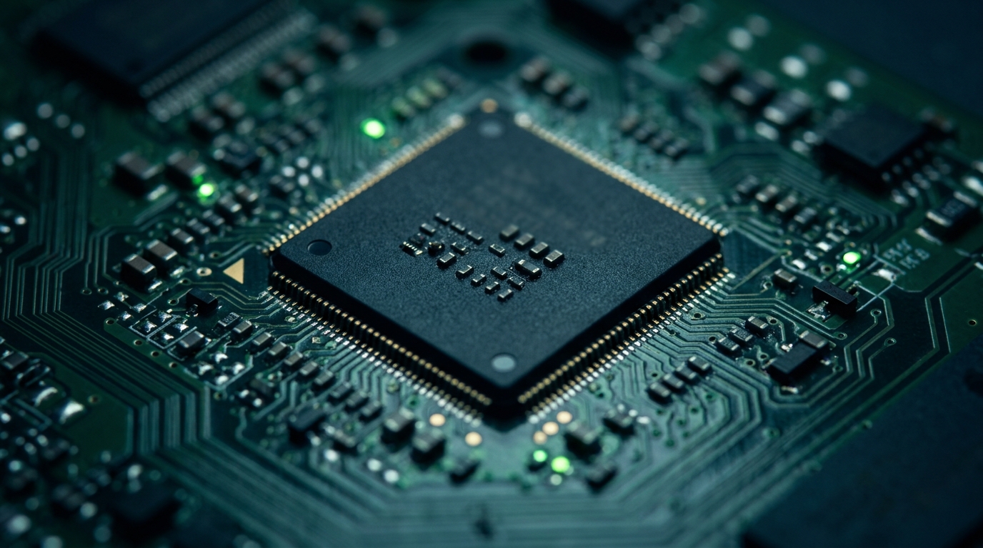 CPU chip close-up