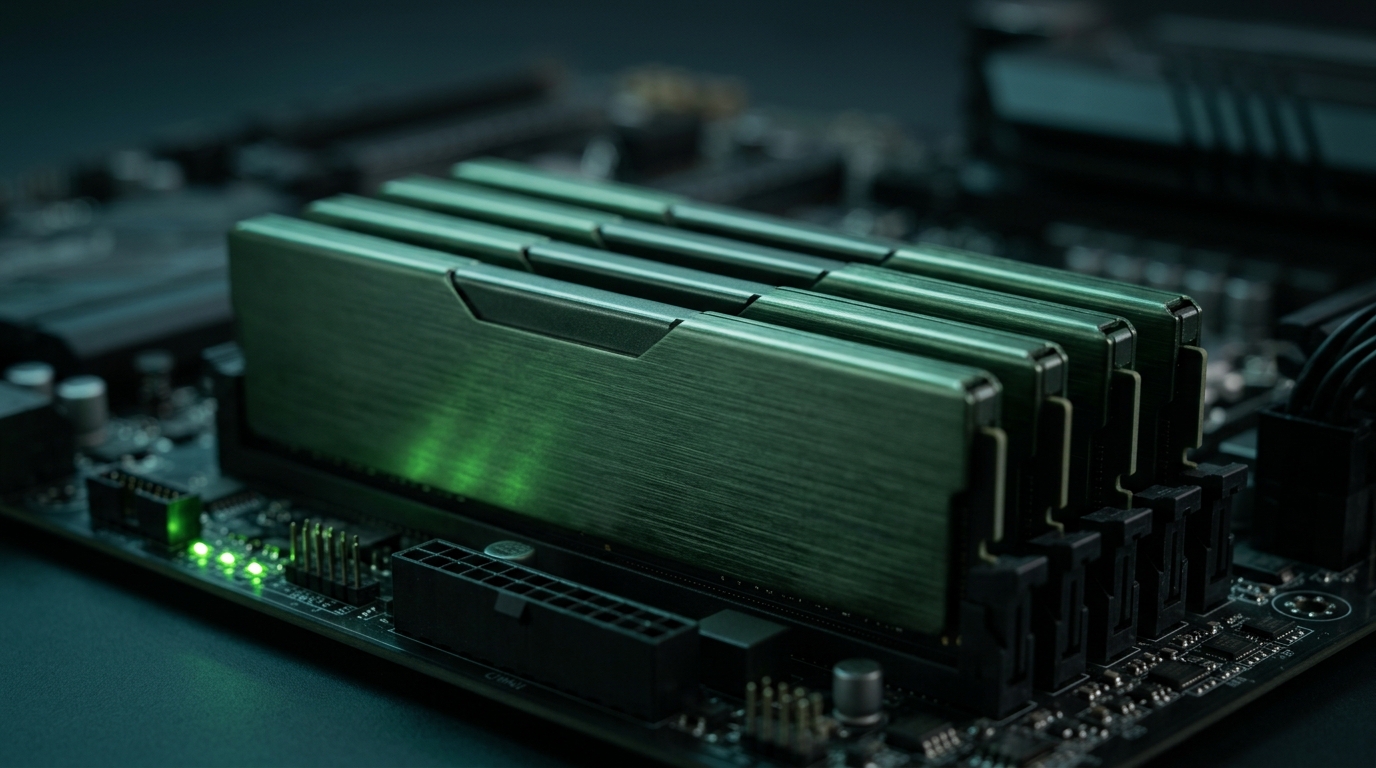 RAM sticks on motherboard