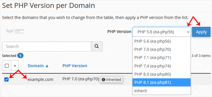 How to Set the PHP Version per Domain in cPanel - 2024