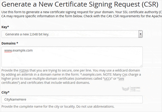 How to Generate a Certificate Signing Request – CSR in cPanel - 2024